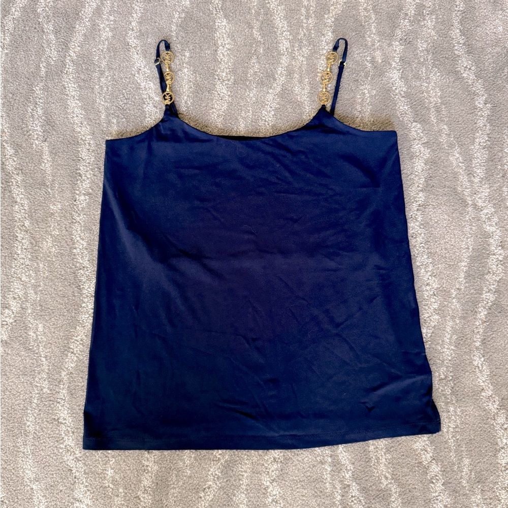 Michael Kors MK tank top with built-in bra. Adjustable straps, MK logo